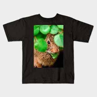 Hungry Bunny Photograph Kids T-Shirt